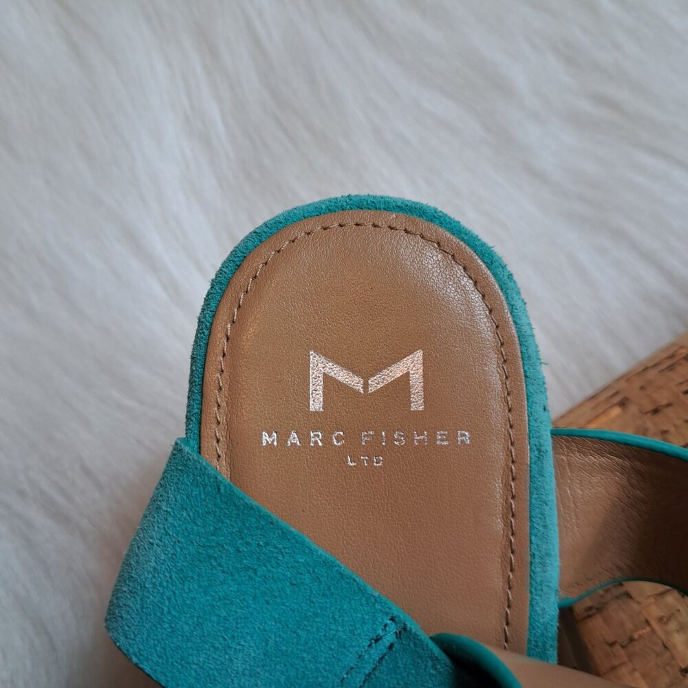Marc Fisher Suede Wedge Sandals Size 8.5 - Picture 10 of 12